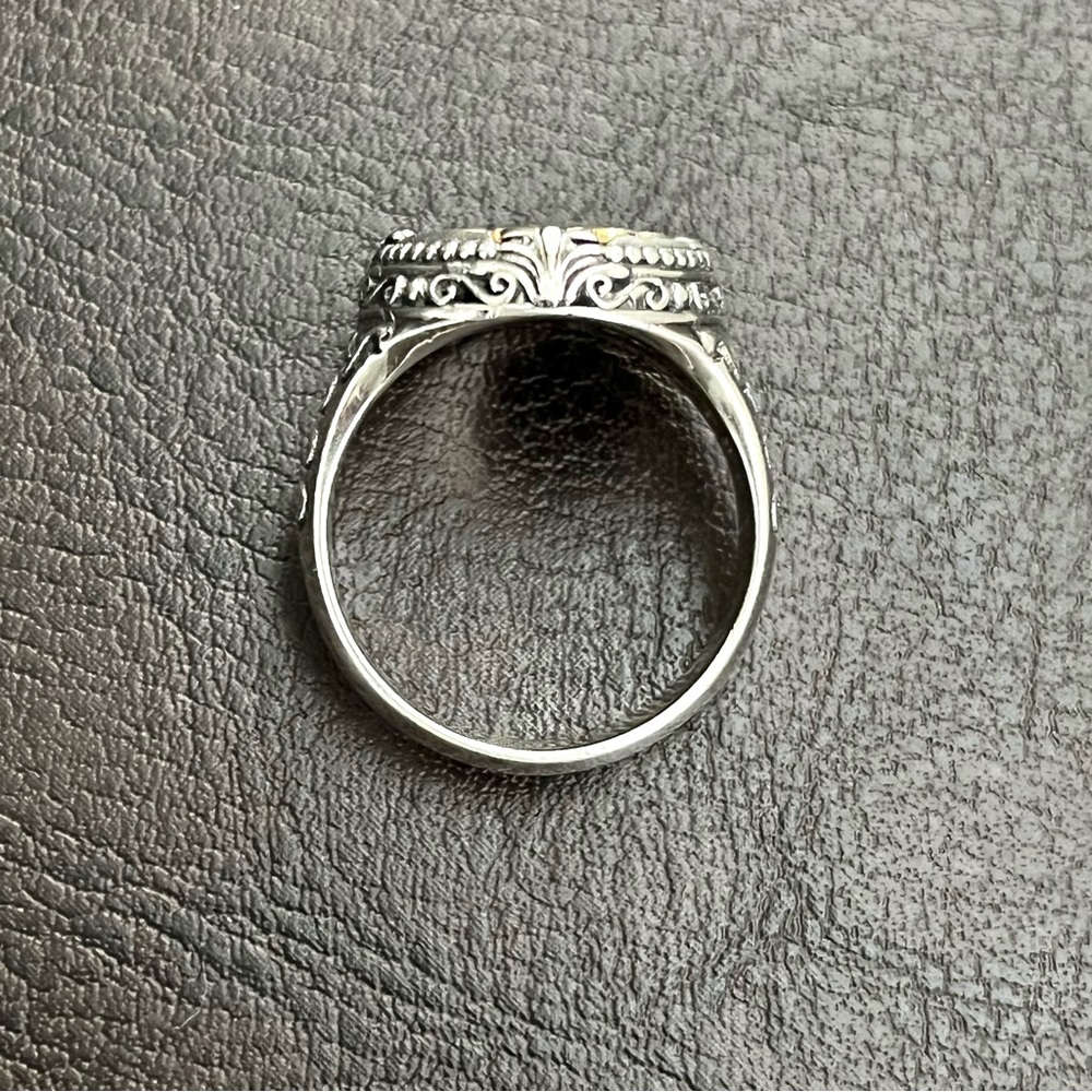 🔴SOLD🔴 Konstantino 18k gold and sterling silver filigree signet ring - Picture 11 of 15